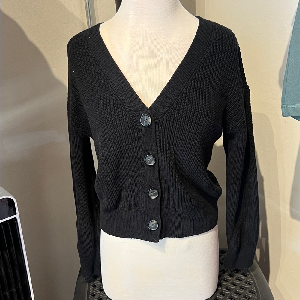 Old Navy Black Button-Up Cardigan